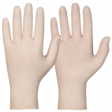 Latex, Powder-Free. Off-White Colour Single-Use Gloves