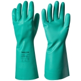 Unsupported, Cotton Flock Lined Nitrile Chemical Resistant Gloves Chemstar®