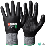 Typhoon® Fibre, Fully Coated with Nitrile Foam, Dotted Palm Cut Resistant Gloves Protector