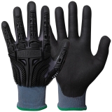 Assembly Gloves with Impact Protection, Nylon liner with nitrile foam coating