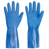 Waterproof gloves made of natural rubber with nitrile