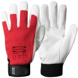 Synthetic Leather with Cotton Back and Velcro Closure, Unlined Assembly Gloves